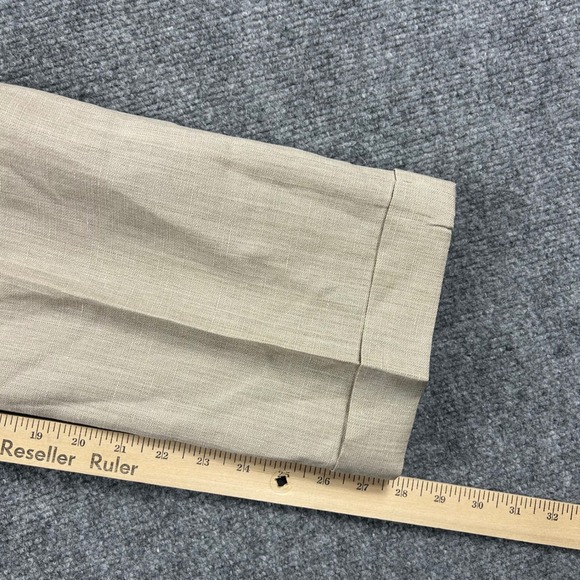 Maurizio Baldassari Trousers Mens 52 Beige Linen Blend Brera Made in Italy - Picture 10 of 10